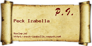 Peck Izabella névjegykártya